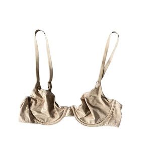 Victoria’s Secret Nude Unlined Semi Demi Underwire Adjustable Straps Size 34B